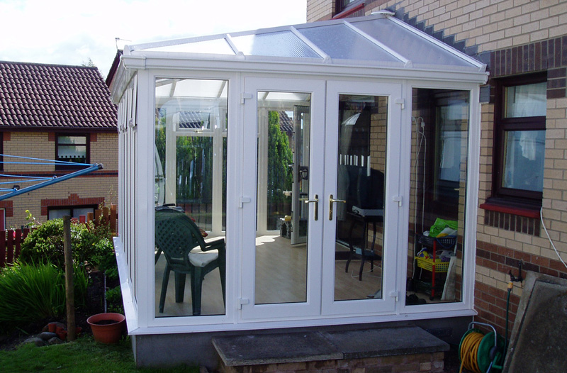 hipped lean to upvc conservatory