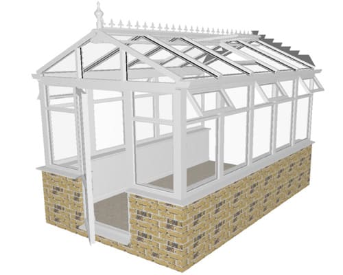 Gable freestanding upvc greenhouse