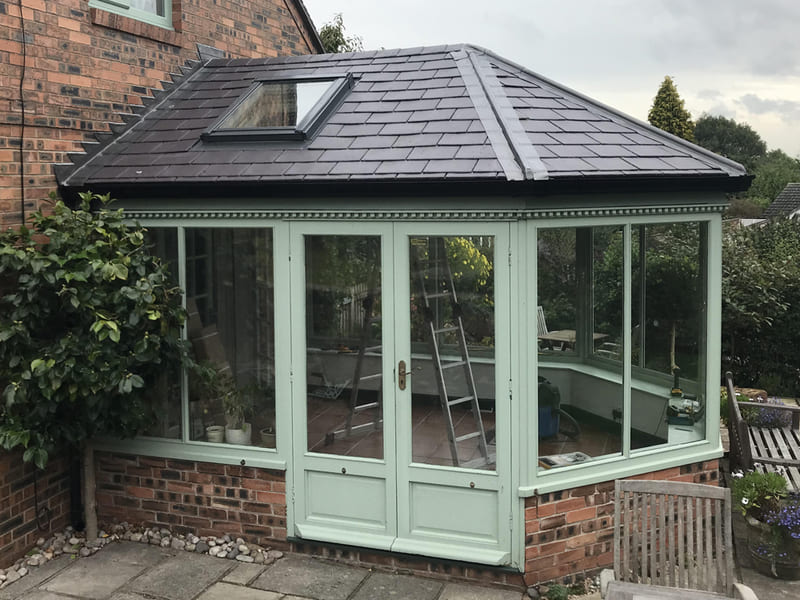 Slate conservatory roof