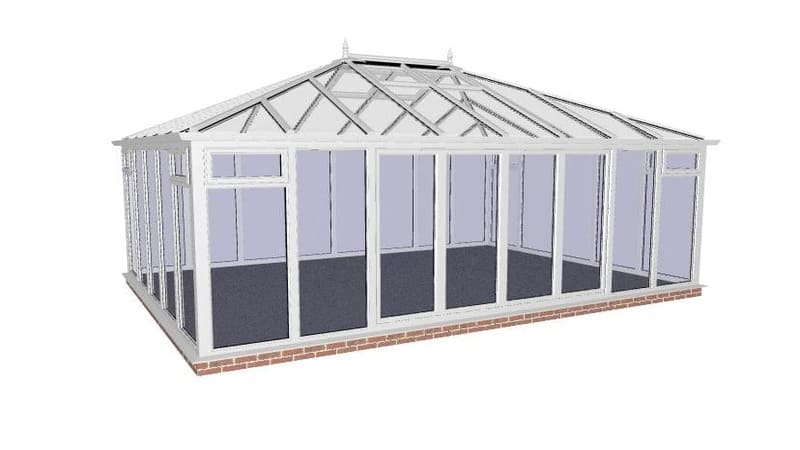 Full glazed hipped edwardian swim pool enclosure